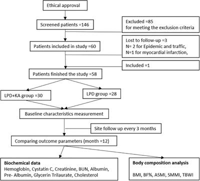 Low protein diet supplemented with ketoacids on muscle wasting in chronic kidney disease: A clinical trial